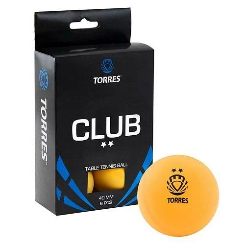 Реальное фото Мяч для настольного тенниса Torres Club 2* (1 шт) оранжевый TT21013 от магазина СпортЕВ