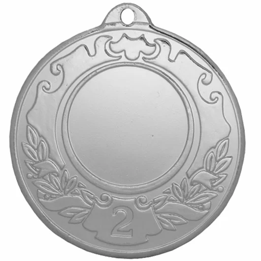 Реальное фото Медаль MZ 27-50/S 2 место (D-50 мм, D-25 мм, s-1,5 мм) от магазина Спортев