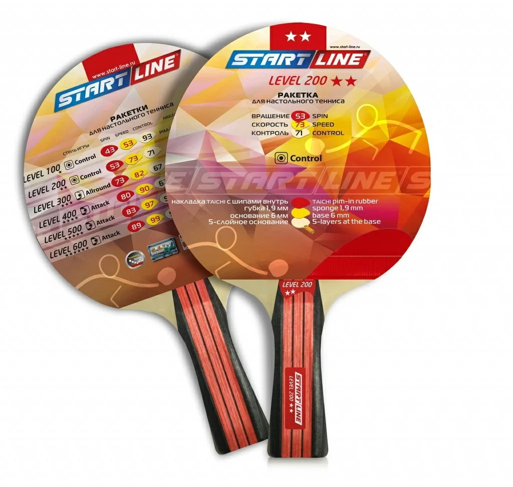 Реальное фото Ракетка для настольного тенниса Start line Level 200 New (коническая) 12305 от магазина СпортЕВ