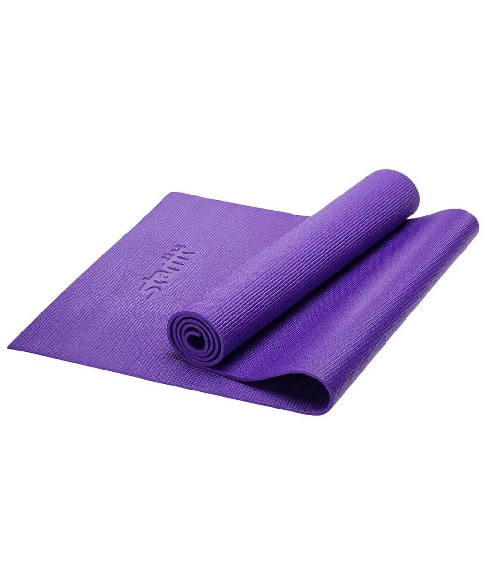 Реальное фото Коврик для йоги 173x61x0,6 см StarFit FM-101 PVC фиолетовый 8836 от магазина СпортЕВ