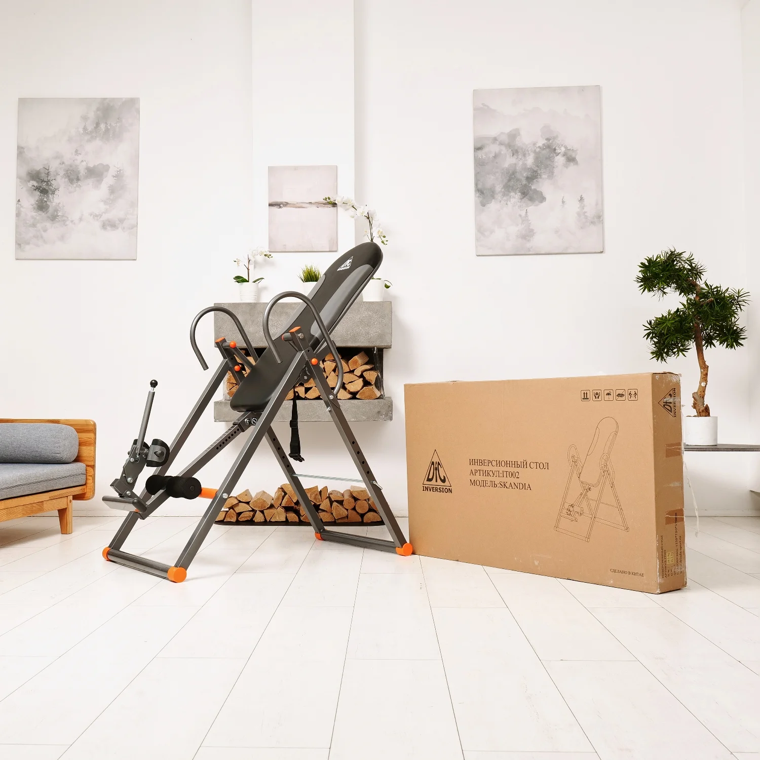 Реальное фото Инверсионный стол DFC IT002 складной от магазина Спортев