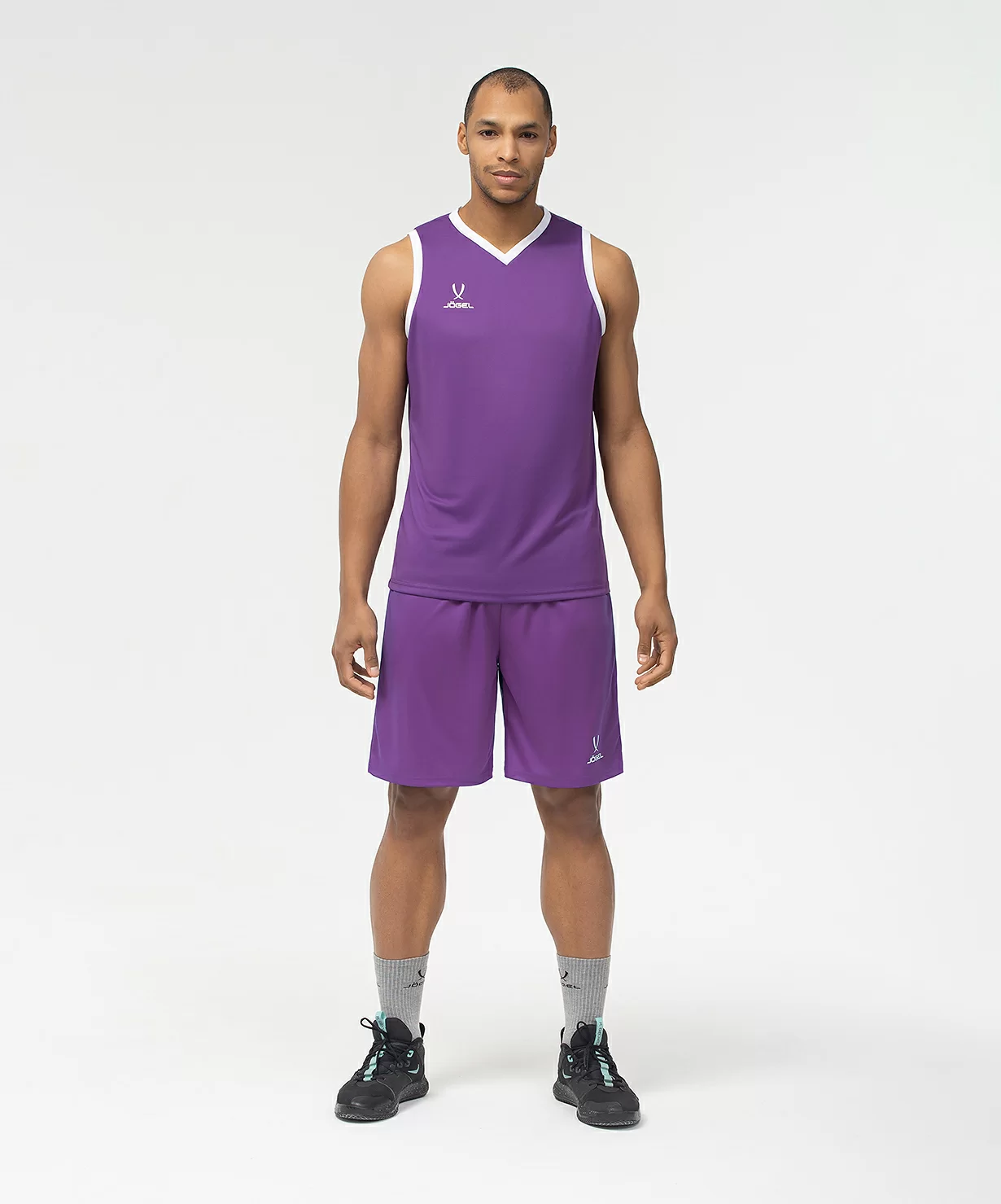 Реальное фото Шорты баскетбольные Camp Basic, фиолетовый Jögel от магазина СпортЕВ