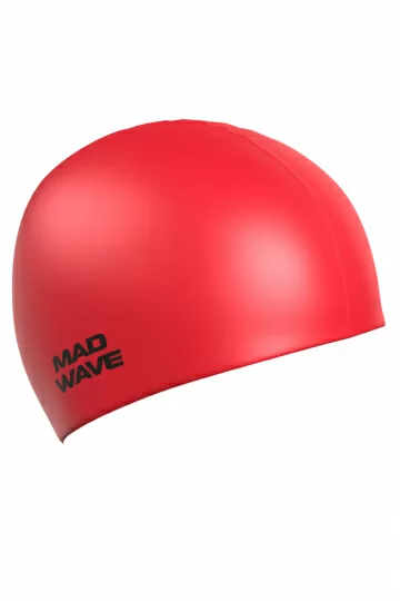 Реальное фото Шапочка для плавания Mad Wave Intensive Big red M0531 12 2 05W от магазина СпортЕВ