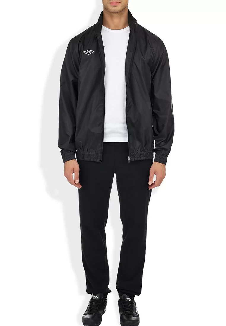 Реальное фото Куртка ветрозащитная Umbro Uniform Training Shower Jacket чер/бел/бел 413013/611 от магазина СпортЕВ