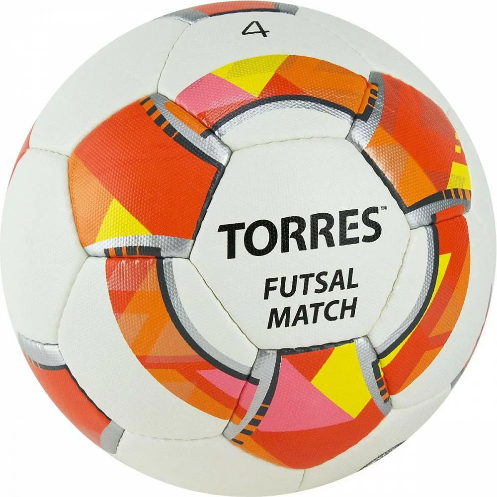 Реальное фото Мяч футзальный Torres Futsal Match №4 32 панели PU бело-красный FS32064 от магазина СпортЕВ