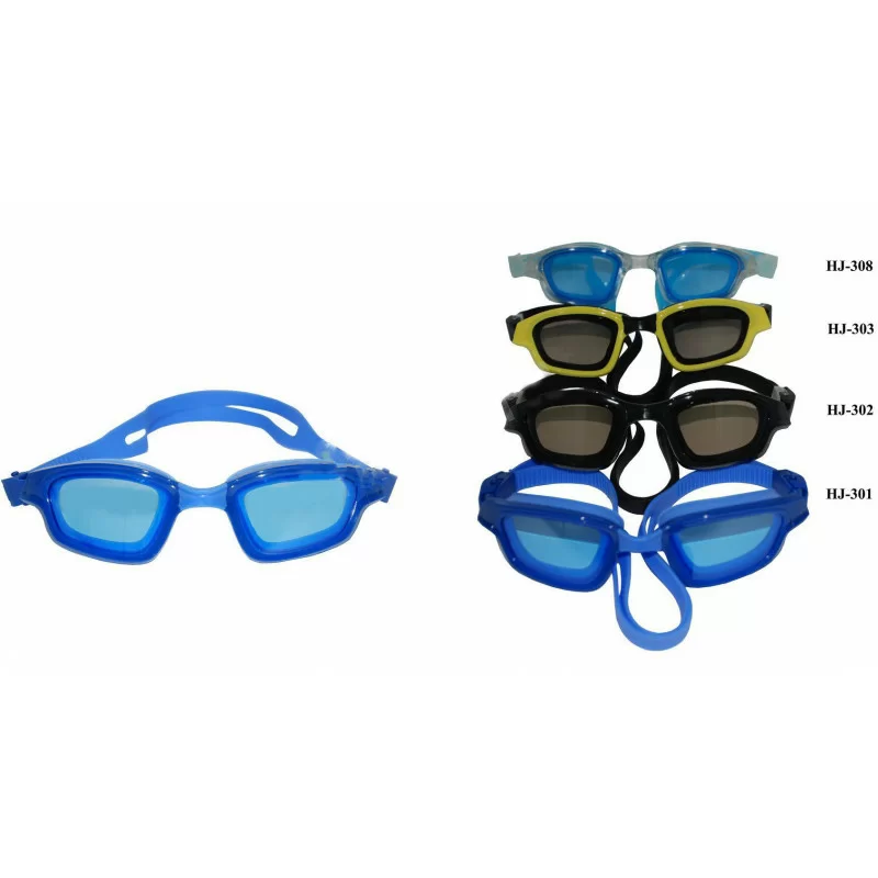 Реальное фото Очки для плавания Stingrey взрослые оправа прозрачная стекло синее HJ-308 от магазина СпортЕВ