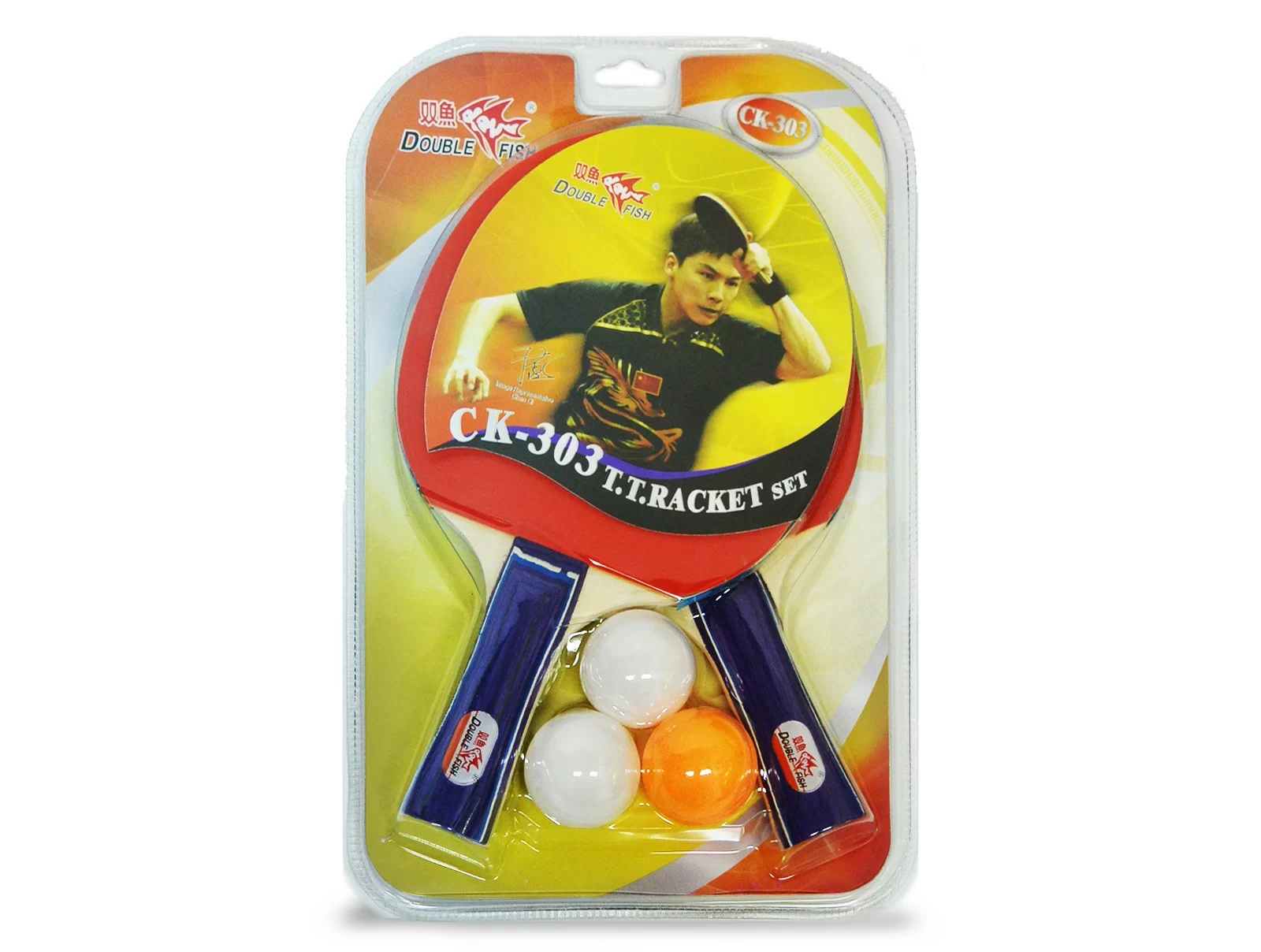 Реальное фото Набор для настольного тенниса Double Fish CK-301 (2 ракетки, 3 мяча) от магазина СпортЕВ