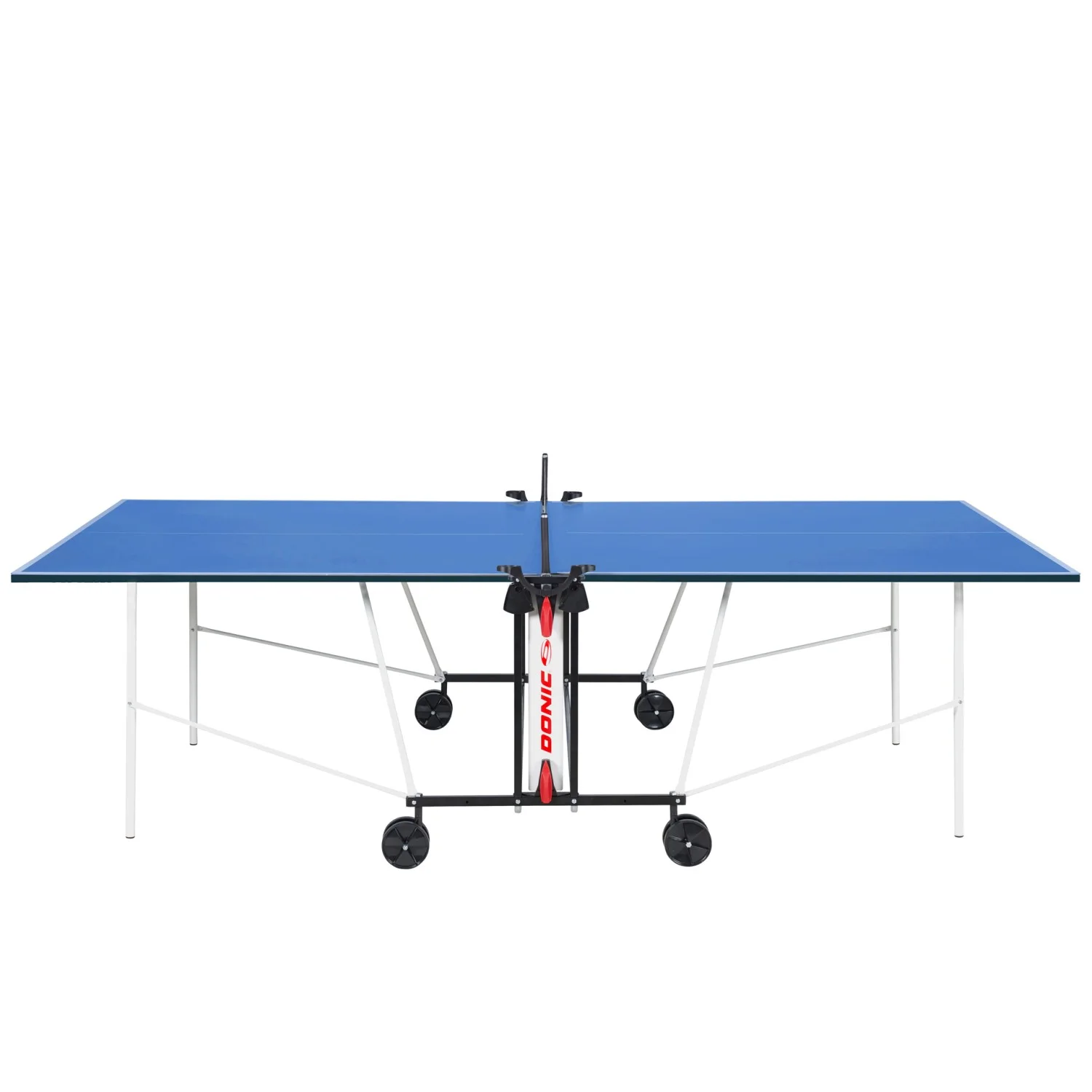 Реальное фото Теннисный стол DONIC INDOOR ROLLER FUN BLUE 19мм 230235-B от магазина Спортев