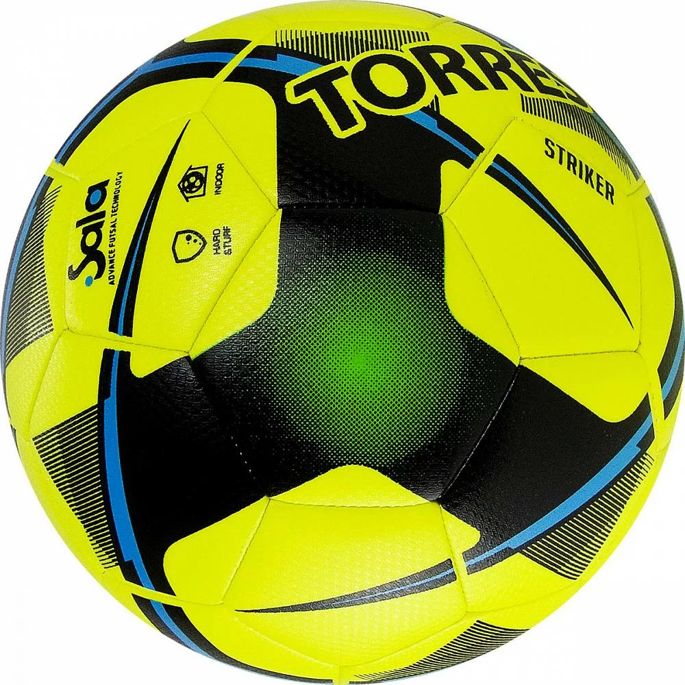Реальное фото Мяч футзальный Torres Futsal Striker №4 30 п. желтый FS321014 от магазина СпортЕВ