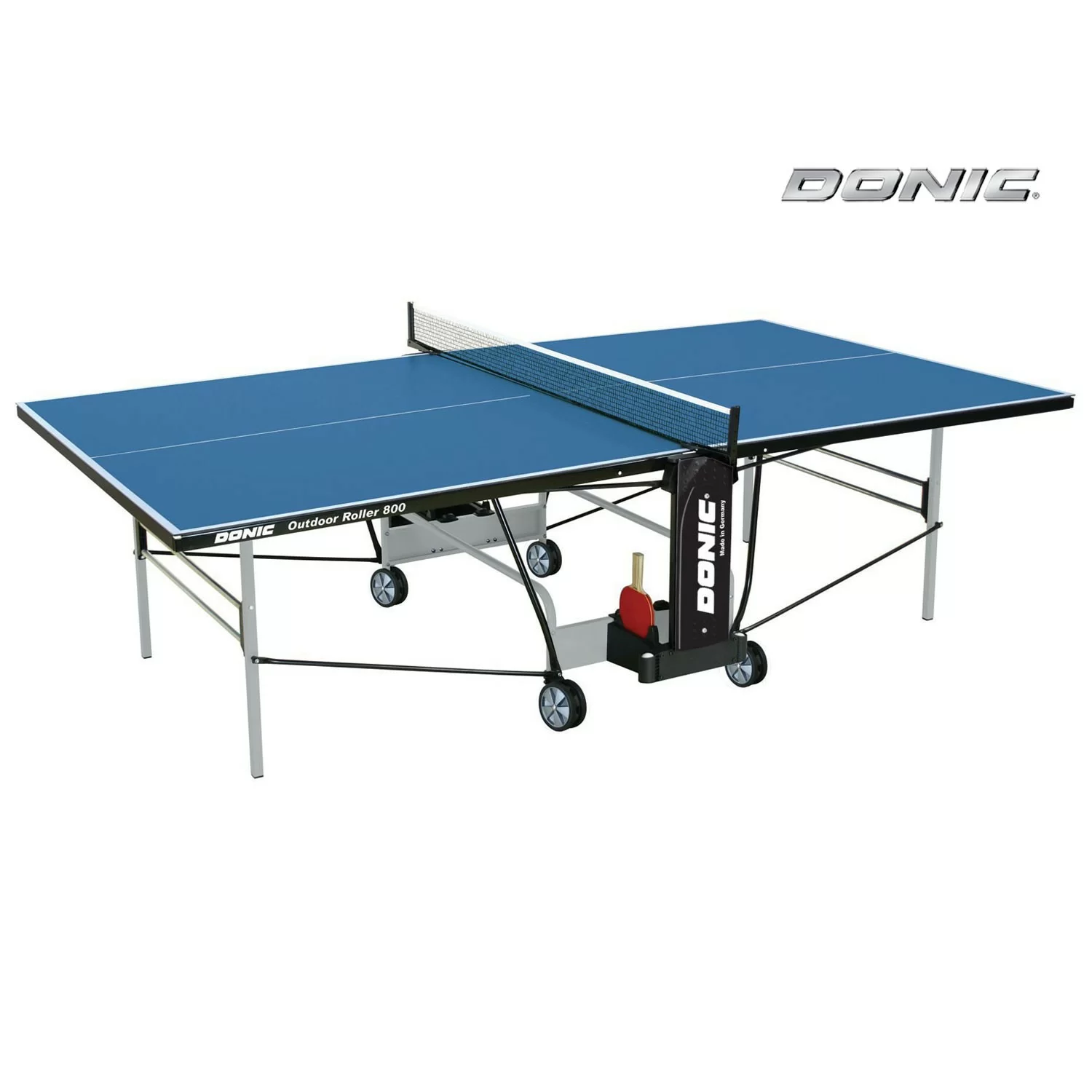 Реальное фото Теннисный стол DONIC OUTDOOR ROLLER 800-5 BLUE 230296-B от магазина СпортЕВ
