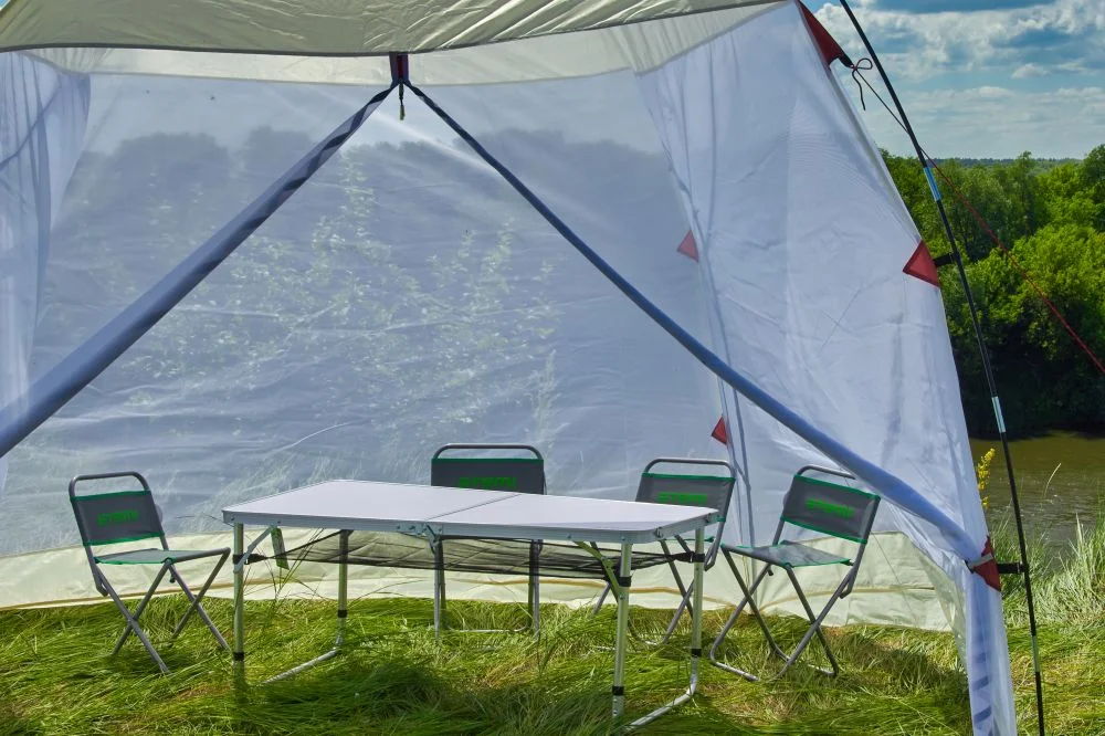 Реальное фото Тент шатер туристический ATEMI АТ-1G от магазина Спортев