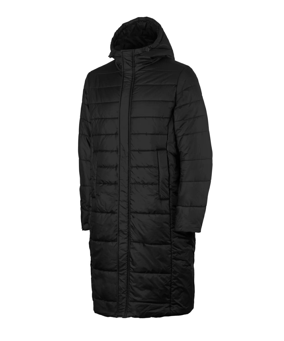 Реальное фото Пальто утепленное ESSENTIAL Long Padded Jacket, черный Jögel от магазина Спортев