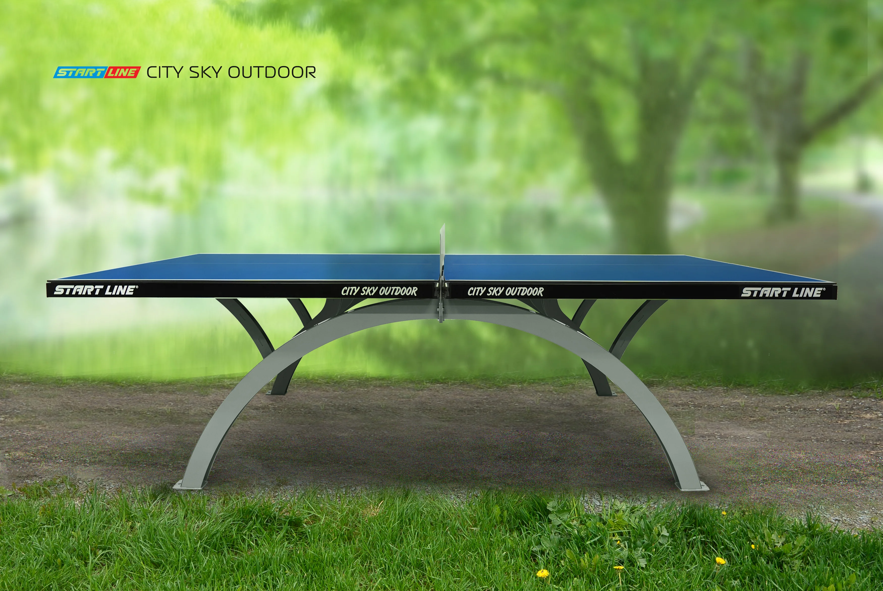 Реальное фото Стол теннисный City SKY Всепогодный Синий от магазина Спортев