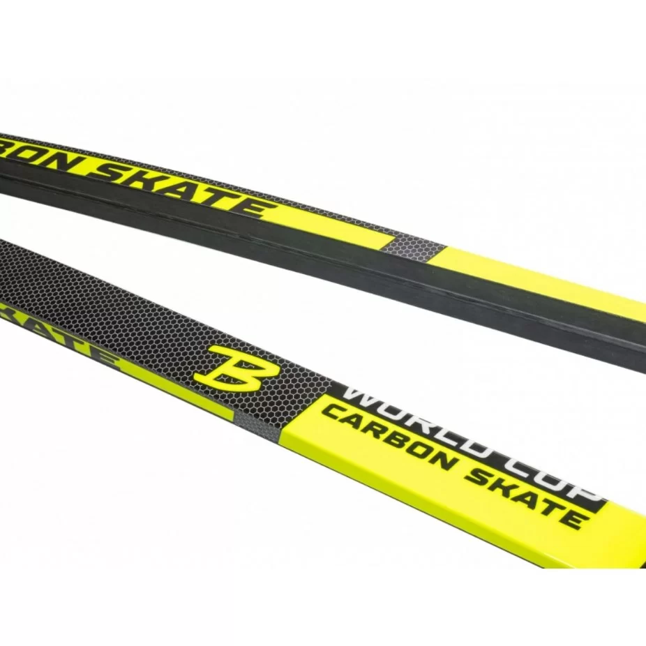 Реальное фото Беговые лыжи STC Brados Carbon Skate Export FIN желтый 054069 от магазина Спортев