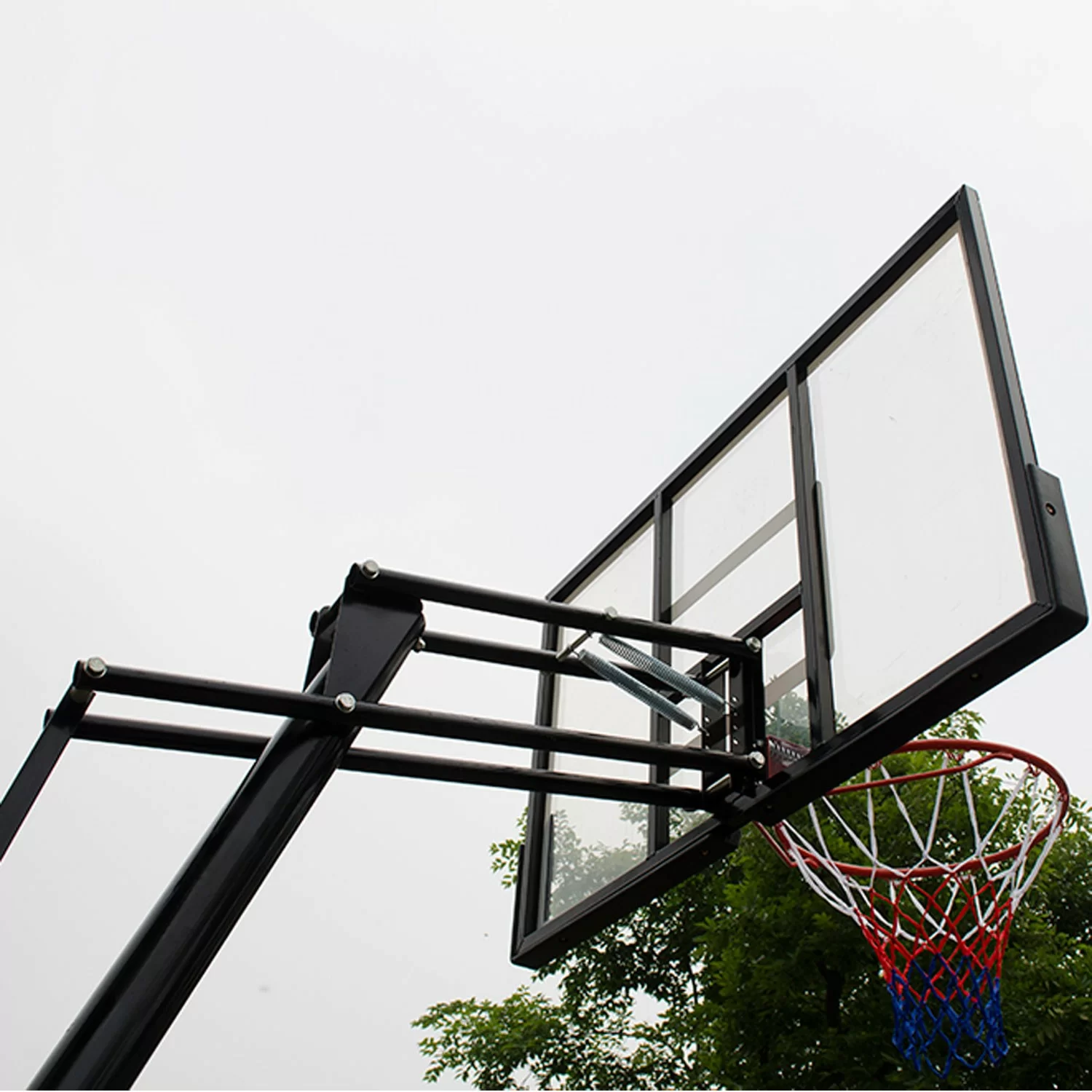 Реальное фото Баскетбольная мобильная стойка DFC STAND50P 127x80cm поликарбонат винт. рег-ка от магазина СпортЕВ