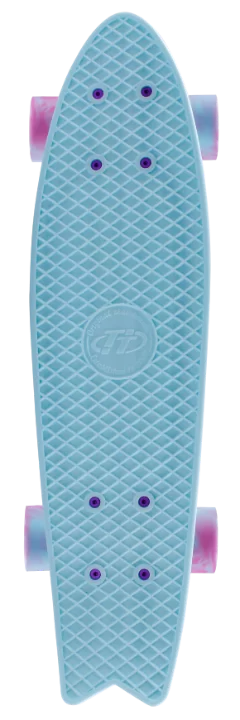 Реальное фото Скейтборд TechTeam пластиковый Fishboard 23 sky blue TLS-406 от магазина СпортЕВ