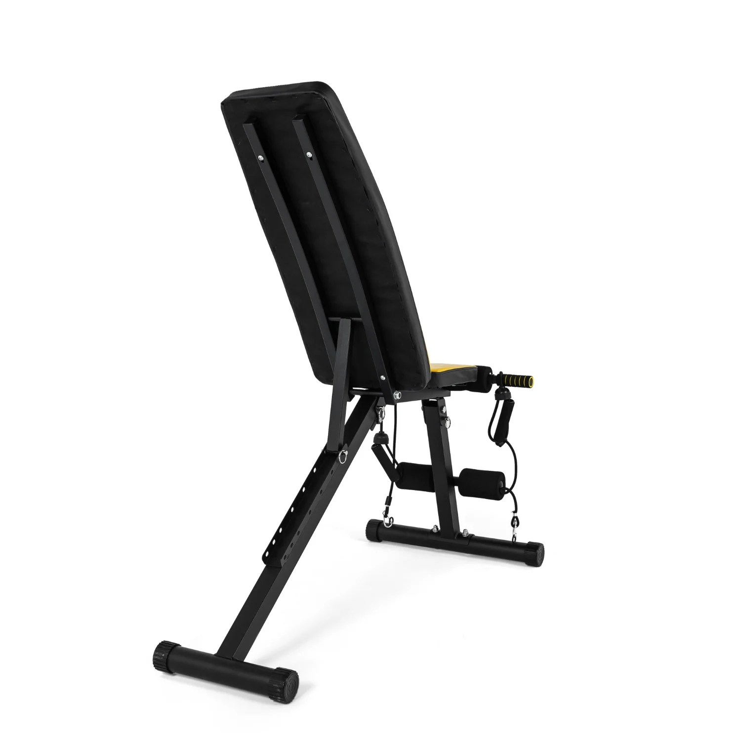 Реальное фото Скамья универсальная с эспандерами DFC D008Y от магазина Спортев