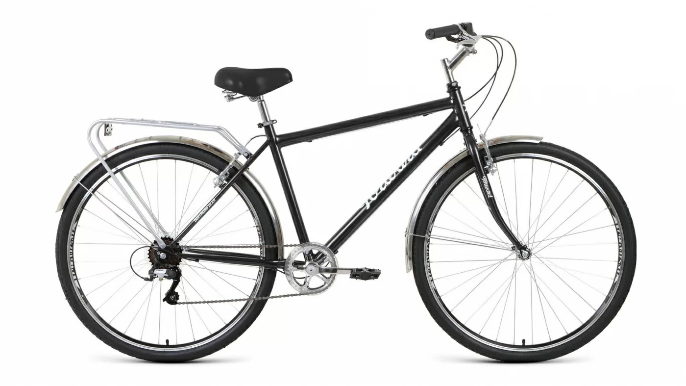 Реальное фото Велосипед Forward Dortmund 28 2.0 (2021) черный/серебристый от магазина СпортЕВ
