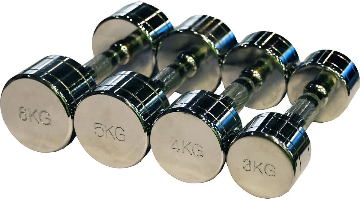 Реальное фото Гантель CHROME PROFI-FIT 4 кг РАСПРОДАЖА от магазина Спортев