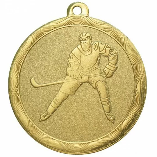 Реальное фото Медаль MZ 74-50/G хоккей (D-50 мм, s-2,5 мм) от магазина СпортЕВ