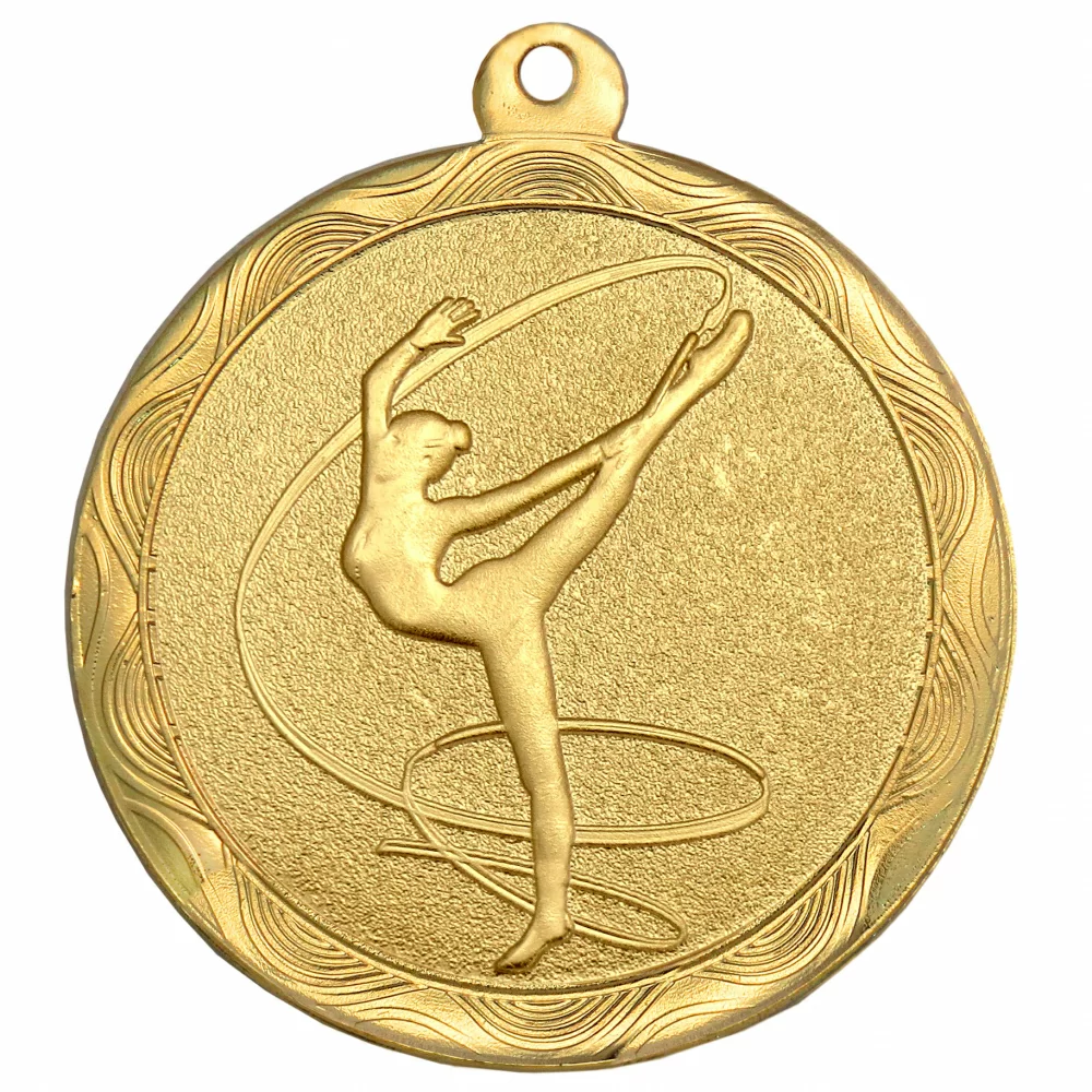 Реальное фото Медаль MZ 60-50/G художественная гимнастика (D-50 мм, s-2,5 мм) от магазина Спортев
