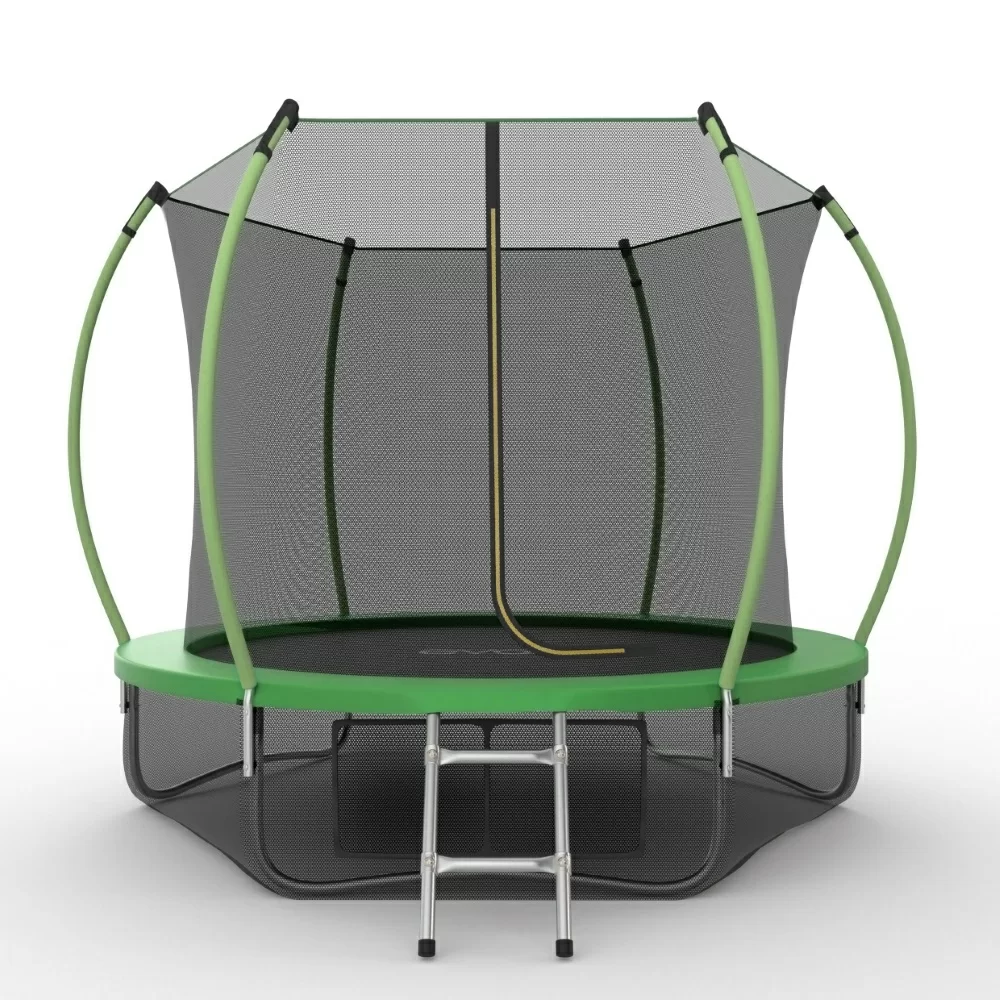 Реальное фото EVO JUMP Internal 10ft (Green) + Lower net. Батут с внутренней сеткой и лестницей, диаметр 10ft (зеленый) + нижняя сеть от магазина СпортЕВ