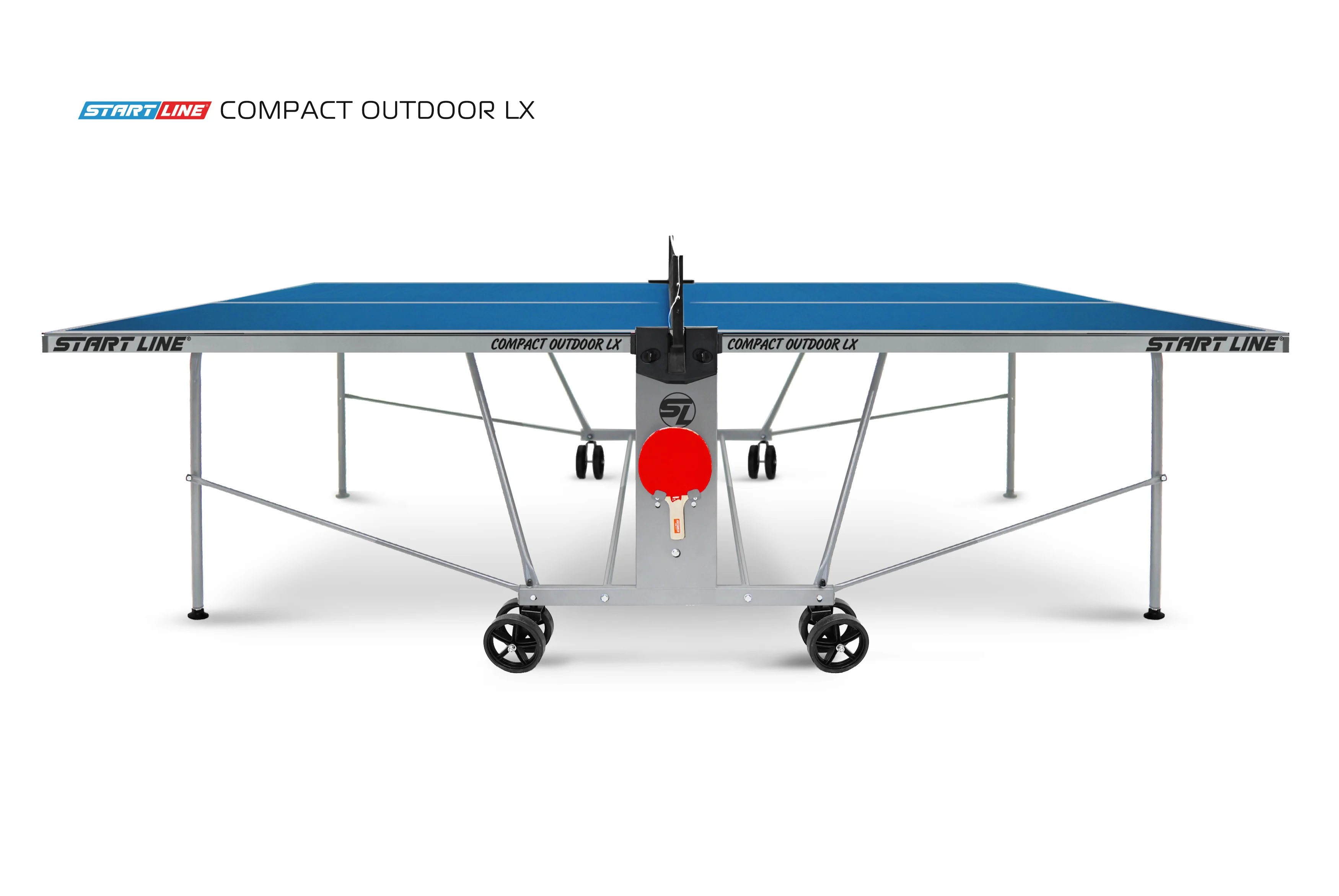 Реальное фото Стол теннисный Compact-2 LX  Всепогодный 6 Синий от магазина Спортев