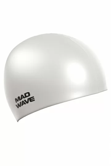 Реальное фото Шапочка для плавания Mad Wave Intensive Big white M0531 12 2 02W от магазина СпортЕВ