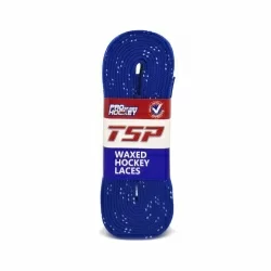 Шнурки хоккейные 180 см с пропиткой TSP Hockey Laces Waxed royal 2144