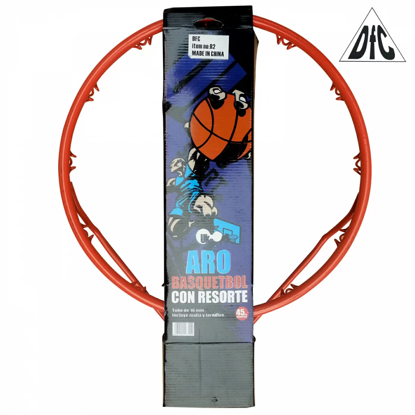Реальное фото Кольцо баскетбольное DFC R2 45см (18") оранж./красное от магазина Спортев