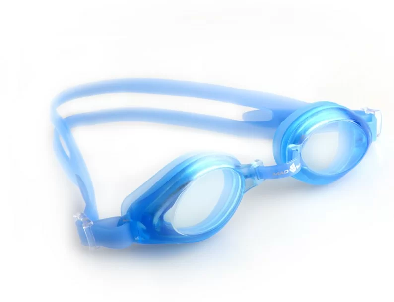 Реальное фото Очки для плавания Mad Wave Stalker Junior blue M0419 03 0 03W от магазина СпортЕВ