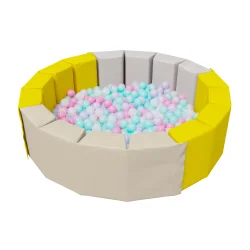 Сухой бассейн Romana «16 граней» (pastel), 300 шариков (Pink mix) ДМФ-МК-14.19.01 (pastel)