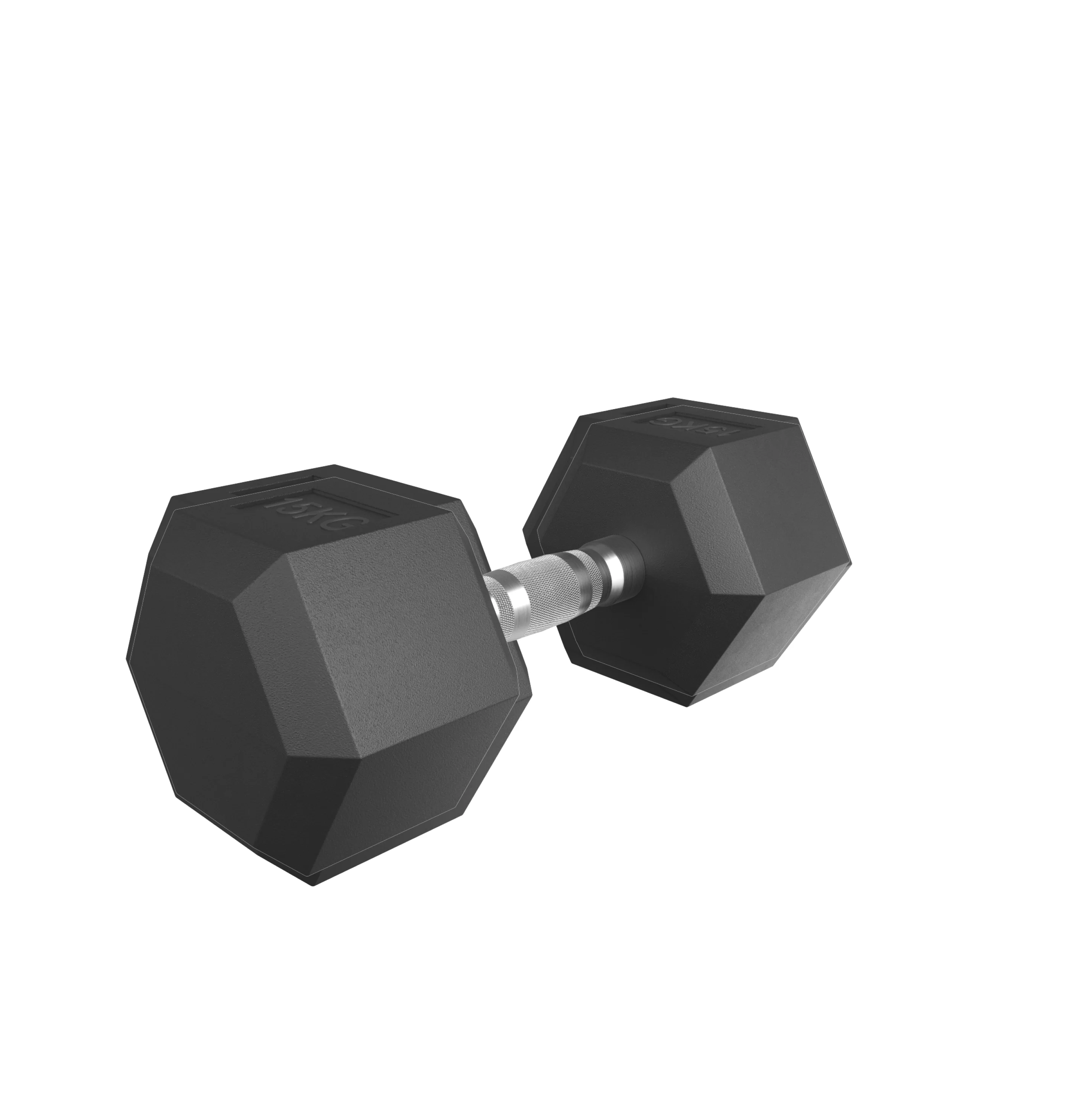 Реальное фото Гантель гексагональная UNIX Fit обрезиненная 15 кг / шт от магазина Спортев