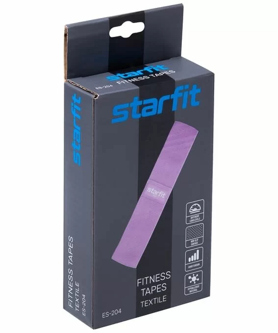 Реальное фото Мини-эспандер StarFit ES-204 тканевый, низкая нагрузка, фиолетовый УТ-00016663 от магазина СпортЕВ