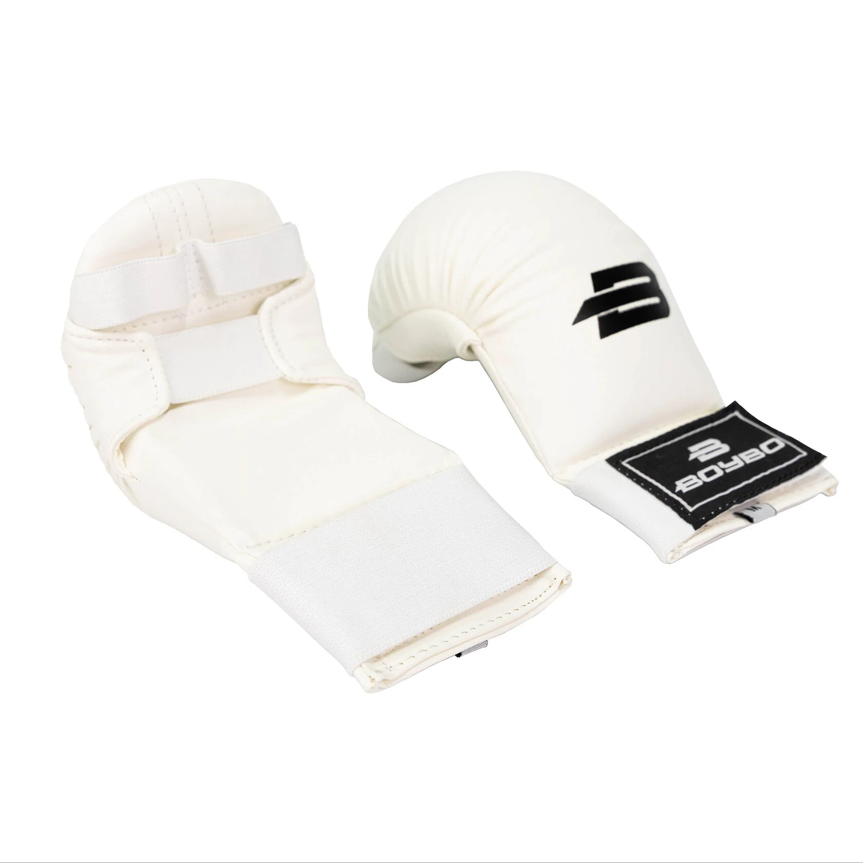 Реальное фото Накладки карате BoyBo Nylex BO120 белые 0134 от магазина Спортев