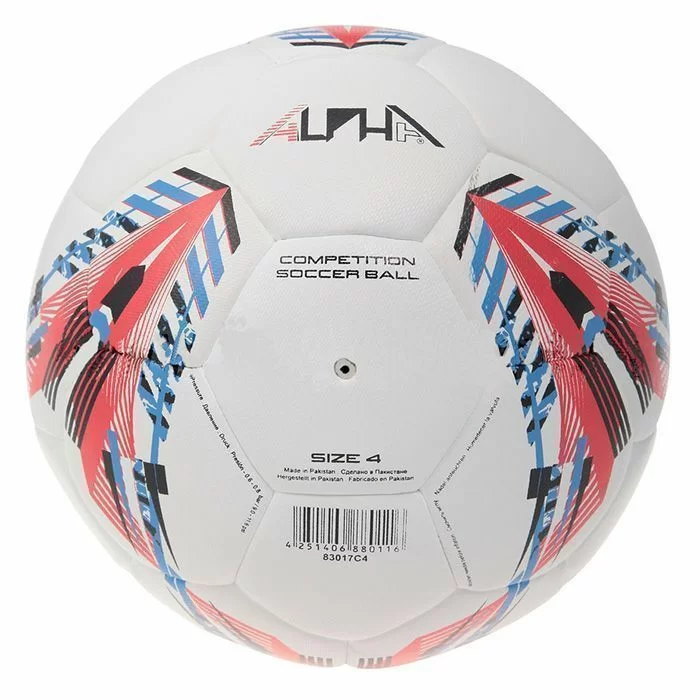 Реальное фото Мяч футбольный AlphaKeepers Hybrid Pro Game №4 white\red 83017C4 от магазина СпортЕВ