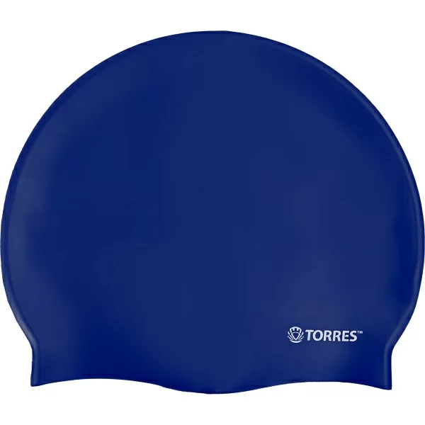 Реальное фото Шапочка для плавания Torres No Wrinkle силикон синий SW-12203BL от магазина СпортЕВ