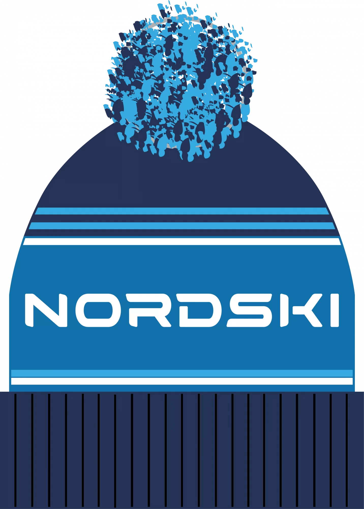 Реальное фото Шапка Nordski Stripe dark blue NSV470832 от магазина СпортЕВ
