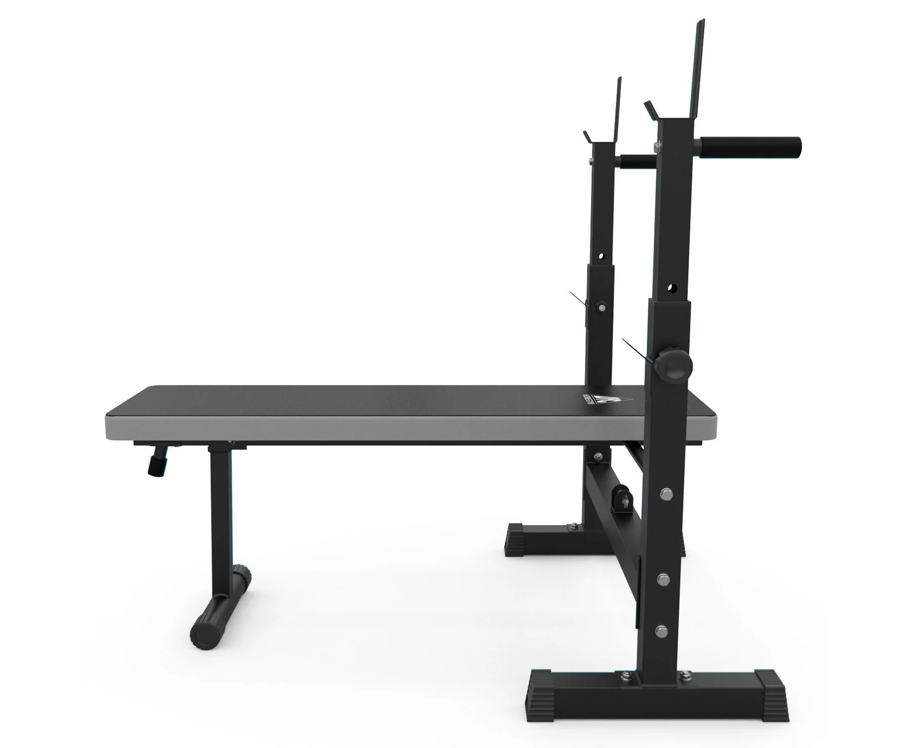 Реальное фото Скамья со стойками под штангу DFC D6453L от магазина Спортев