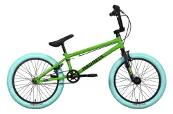 Велосипед Stark Madness BMX 1 (2023) зеленый/черный/голубой