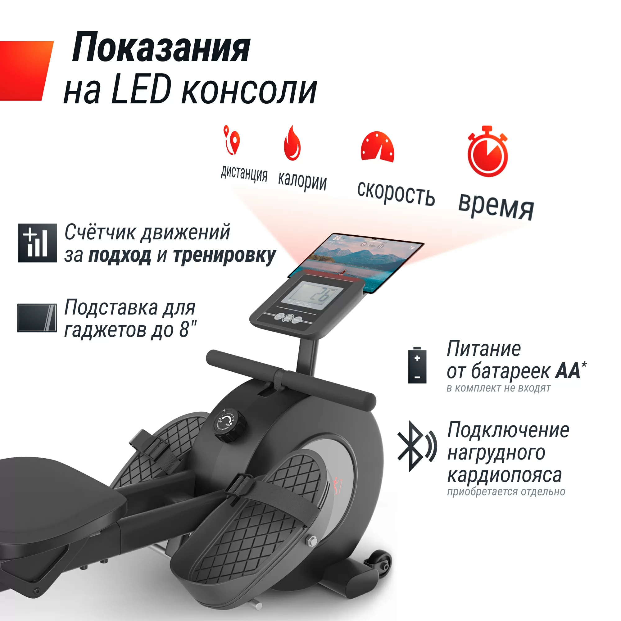 Реальное фото Гребной тренажер UNIX Fit Techno Rower 360 от магазина Спортев