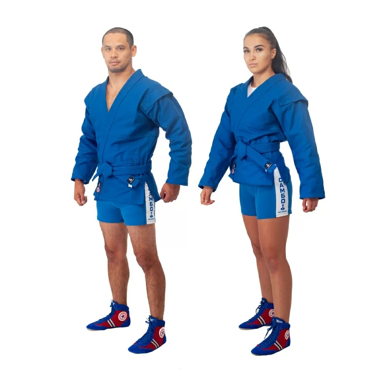 Реальное фото Куртка для самбо ВФС Bravegard Ascend синяя от магазина СпортЕВ