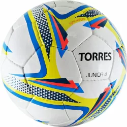 Мяч футбольный Torres Junior-4 вес 310-330 г бел-жел-гол F320234