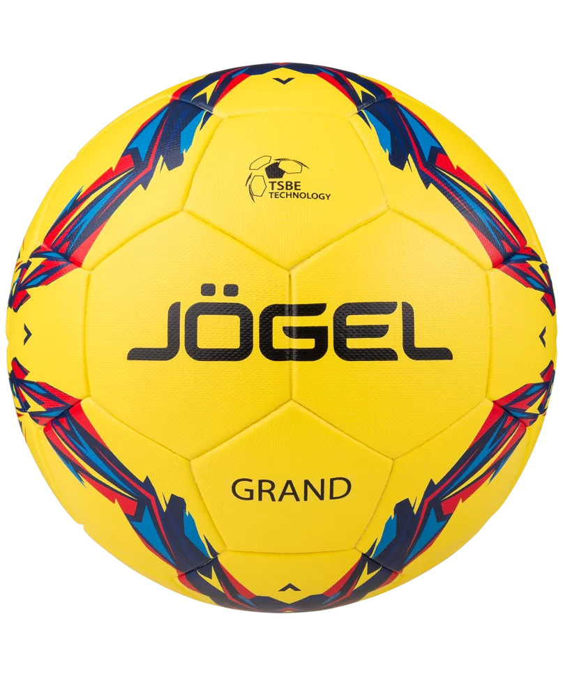 Мяч футбольный Jogel Grand №5 желтый/серый/красный 2658 Реальное фото Мяч футбольный Jogel Grand №5 желтый/серый/красный 2658 от магазина Спортев