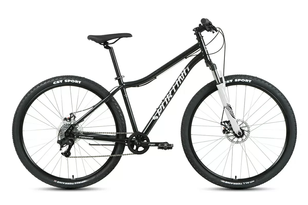 Реальное фото Велосипед Forward Sporting 29 2.2 D (21ск) (2022) черный/белый от магазина СпортЕВ