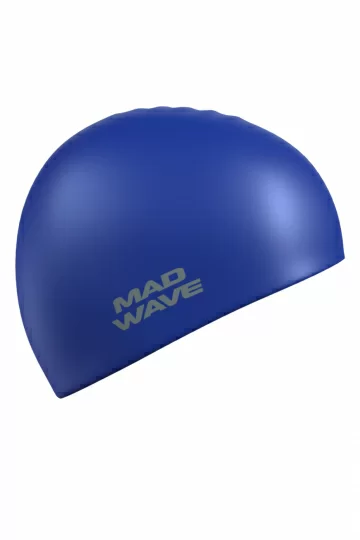Реальное фото Шапочка для плавания Mad Wave Intensive Big blue M0531 12 2 03W от магазина СпортЕВ