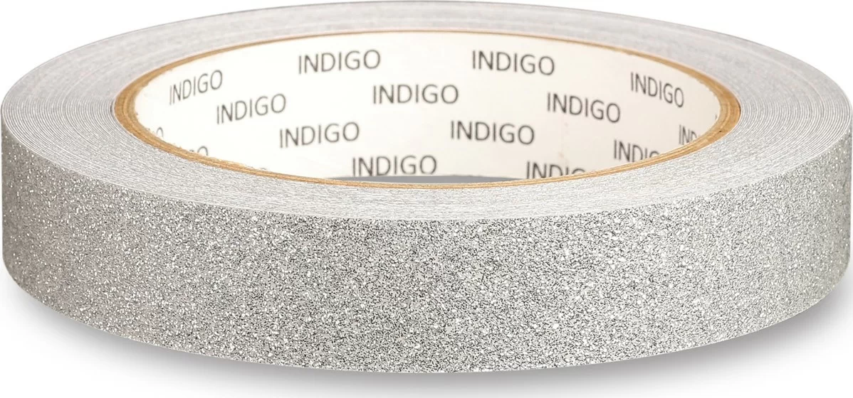 Реальное фото Обмотка для обруча 20 мм, 14 м Indigo Blesk с подкладкой серебро IN138 от магазина СпортЕВ