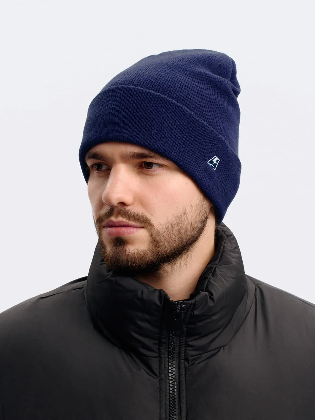 Реальное фото Шапка А&C синяя р.55-58 11396 от магазина Спортев