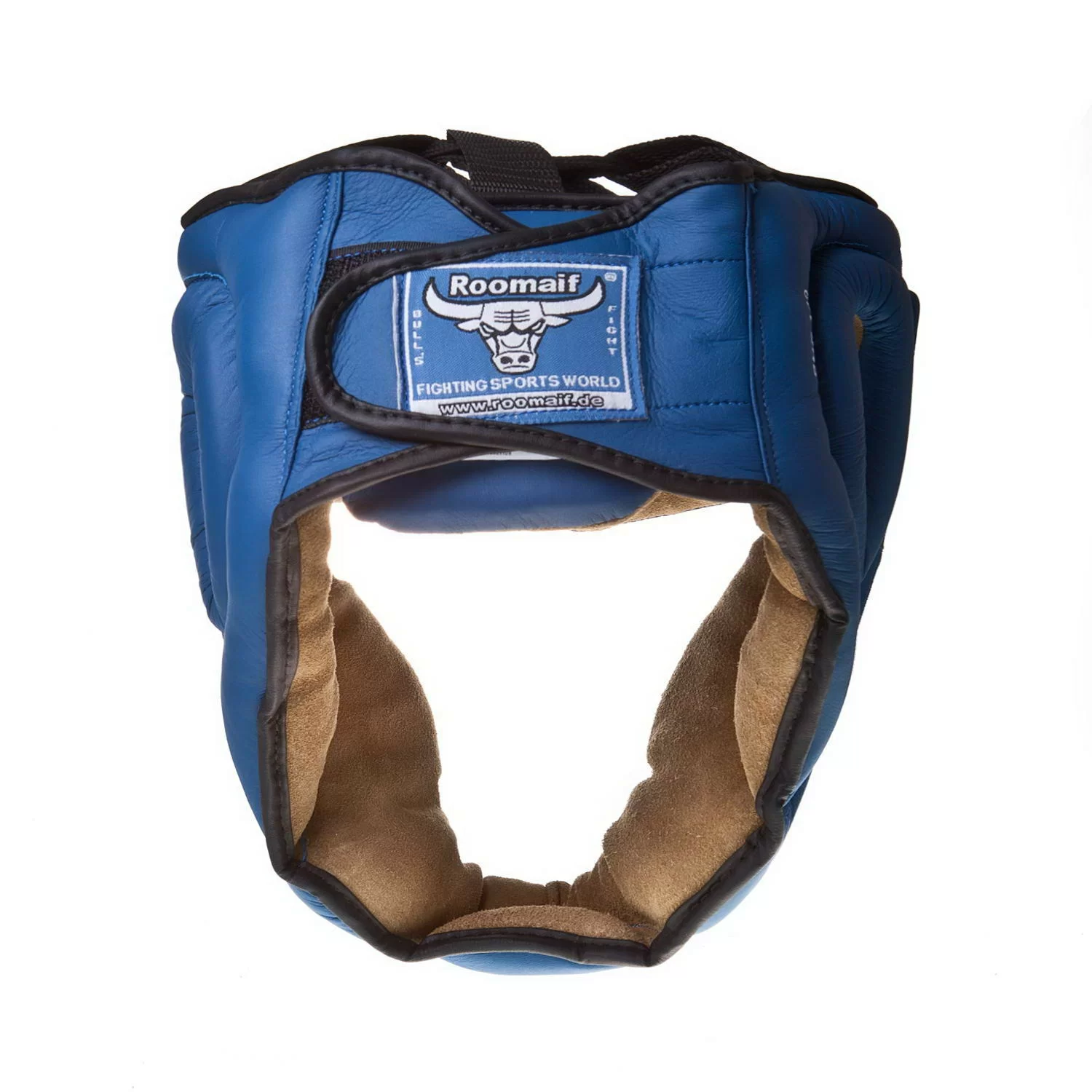 Реальное фото Шлем боксерский Roomaif RHG-140 PL защитный синий от магазина СпортЕВ