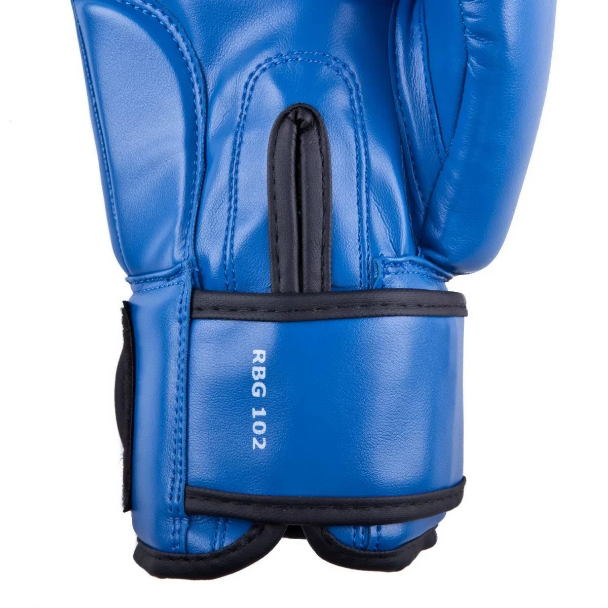 Реальное фото Перчатки боксерские Roomaif RBG-100 Кожа синий от магазина СпортЕВ